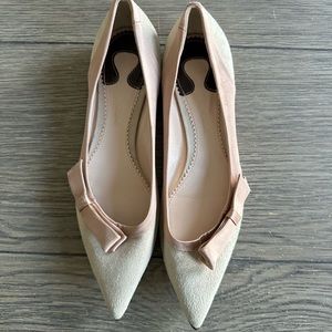 Chloe Suede Neutral Flats